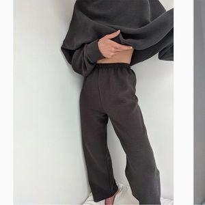 Na Nin Patricia Rippled Black Cotton Pant